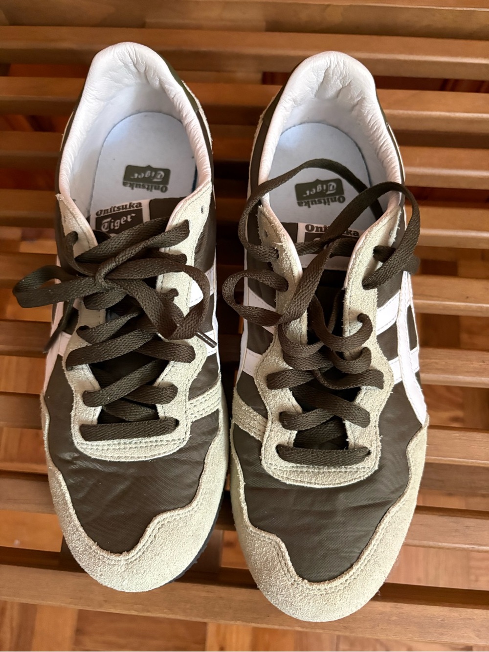 Onitsuka Tiger by Asics Olive Green & White Low-Top Sneakers - Picture 4 of 5